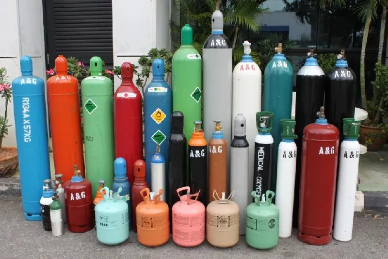 Gas cylinders at Sunrise Gases, Nagpur